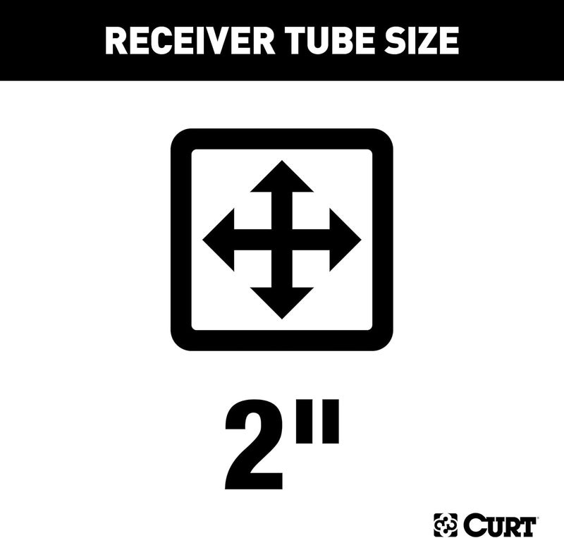 Curt 13133 وصلة مقطورة من الفئة 3، موصل 2 إنش، تناسب بعض سيارات فولكس فاجن تيغوان - Image 2